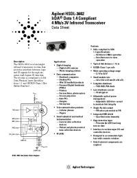 Datasheet HSDL3602 manufacturer Agilent