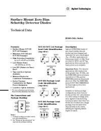 Datasheet HSMS-2855-BLKG manufacturer Agilent