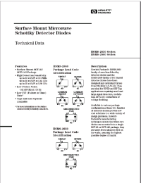 Datasheet HSMS-2862 manufacturer Agilent