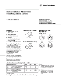 Datasheet HSMS-8101 manufacturer Agilent