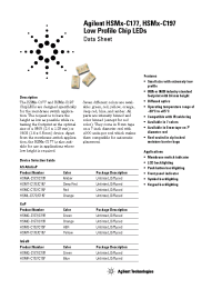 Datasheet HSMS-C197 manufacturer Agilent