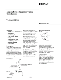 Datasheet VTO-9050 производства Agilent