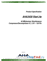 Datasheet AHA3430 manufacturer AHA