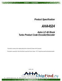 Datasheet AHA4524A-031PTC manufacturer AHA