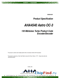 Datasheet AHA4540 manufacturer AHA