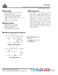 Datasheet AIC1085-33CM manufacturer AIC