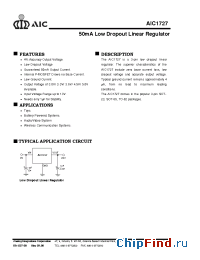 Datasheet AIC1727-33CZT manufacturer AIC