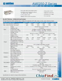 Datasheet AME250-12S manufacturer Aimtec