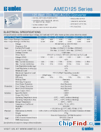 Datasheet AMED125-5S manufacturer Aimtec