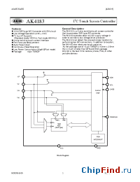 Datasheet AK4183VT manufacturer AKM