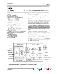 Datasheet AK4541VQ manufacturer AKM