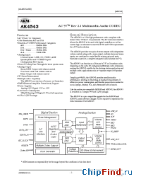 Datasheet AK4543 manufacturer AKM