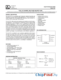 Datasheet ALD1101PA manufacturer ALD