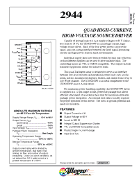 Datasheet 2944 manufacturer Allegro