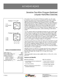 Datasheet A1141LUA manufacturer Allegro