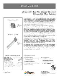 Datasheet A1145 manufacturer Allegro