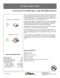 Datasheet A1301 manufacturer Allegro