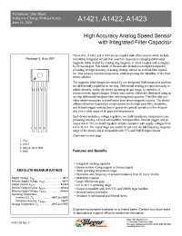 Datasheet A1423LK manufacturer Allegro