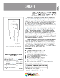 Datasheet A3054KU manufacturer Allegro