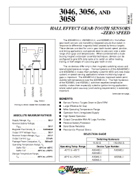 Datasheet A3058EU manufacturer Allegro