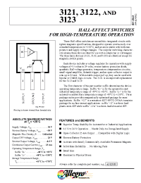 Datasheet A3121ELT manufacturer Allegro