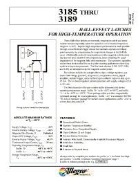 Datasheet A3195X manufacturer Allegro