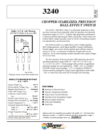 Datasheet A3240LT manufacturer Allegro