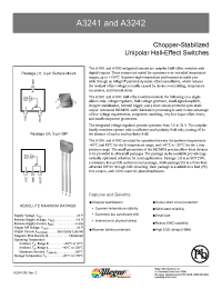 Datasheet A3242ELHLT manufacturer Allegro