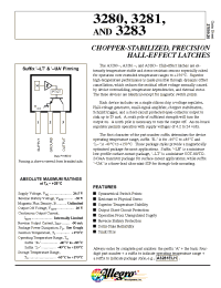 Datasheet A3280UA manufacturer Allegro