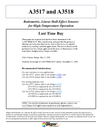 Datasheet A3518LUA manufacturer Allegro