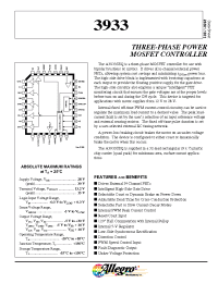 Datasheet A3933SEQ manufacturer Allegro