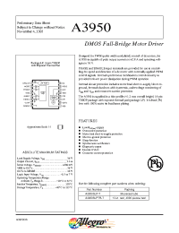 Datasheet A3950SLP-T manufacturer Allegro