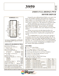 Datasheet A3959SLB-T manufacturer Allegro