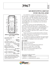 Datasheet A3967SLB manufacturer Allegro