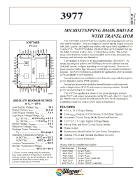 Datasheet A3977KED manufacturer Allegro