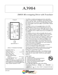 Datasheet A3984SLP-T manufacturer Allegro