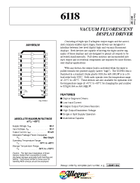 Datasheet A6118 manufacturer Allegro