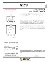 Datasheet A8178LLT manufacturer Allegro