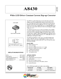 Datasheet A8430 manufacturer Allegro