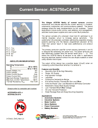 Datasheet ACS750LCA-075 manufacturer Allegro