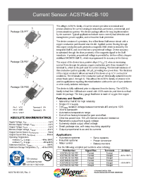 Datasheet ACS754SCB-100-PSF производства Allegro