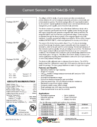 Datasheet ACS754SCB-130-PFF manufacturer Allegro