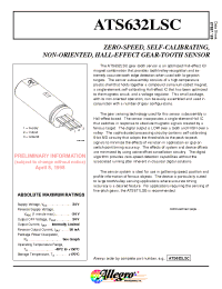 Datasheet ATS610LSA manufacturer Allegro