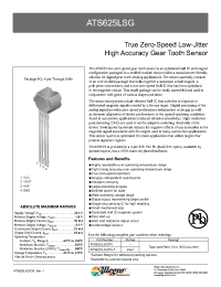 Datasheet ATS625LSGTN manufacturer Allegro