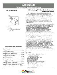 Datasheet ATS672LSB-LN manufacturer Allegro