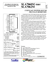 Datasheet SLA7062 manufacturer Allegro