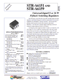 Datasheet STR-A6159 manufacturer Allegro