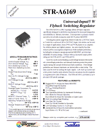 Datasheet STR-A6169 производства Allegro