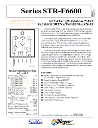 Datasheet STR-F6624 manufacturer Allegro