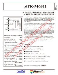 Datasheet STR-M6511 manufacturer Allegro